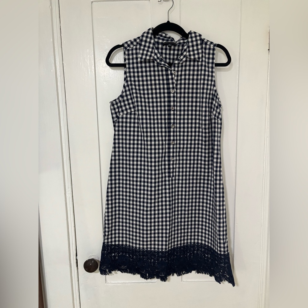 Spenser Jeremy Blue and White Gingham Dress
